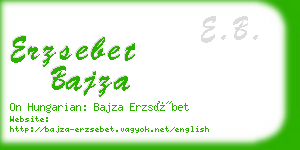 erzsebet bajza business card